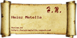 Heisz Metella névjegykártya